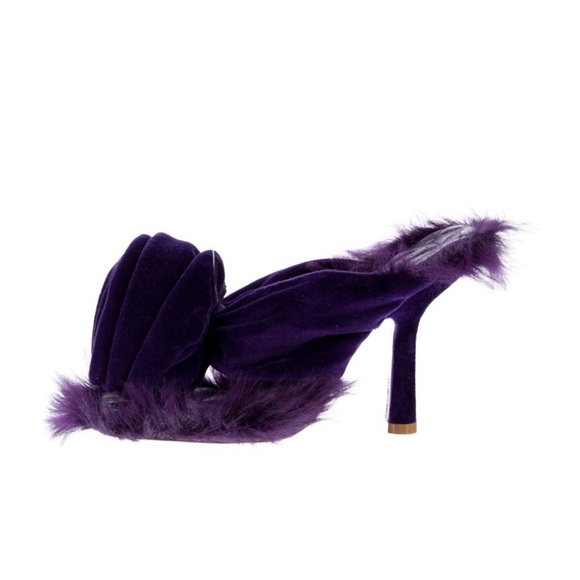 Burberry Velvet and Fur mules - Picture 1 of 5